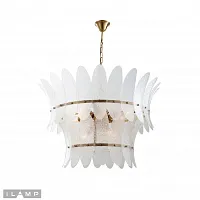 Люстра подвесная Gramercy 15602-11 ANB+CL iLamp белая прозрачная на 11 ламп, основание античное бронза в стиле современный Люстра подвесная Gramercy 15602-11 ANB+CL iLamp белая прозрачная на 11 ламп, основание античное бронза в стиле современный
