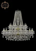Люстра подвесная хрустальная 11.25.20+10.400.2d.Gd.Sp Bohemia Art Classic прозрачная на 30 ламп, основание золотое в стиле классический Люстра подвесная хрустальная 11.25.20+10.400.2d.Gd.Sp Bohemia Art Classic прозрачная на 30 ламп, основание золотое в стиле классический