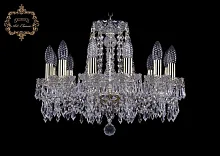 Люстра подвесная хрустальная 11.23.12.165.Gd.Dr Богемиа Арт Классик прозрачная на 12 ламп, основание золотое в стиле классический Люстра подвесная хрустальная 11.23.12.165.Gd.Dr Богемиа Арт Классик прозрачная на 12 ламп, основание золотое в стиле классический