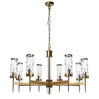 Люстра подвесная Sham 4505/17 LM-8 Divinare прозрачная на 8 ламп, основание латунь в стиле современный Люстра подвесная Sham 4505/17 LM-8 Divinare прозрачная на 8 ламп, основание латунь в стиле современный