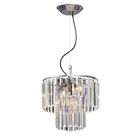 Люстра подвесная V5179-9/4S Vitaluce прозрачная на 4 лампы, основание хром в стиле классический современный Люстра подвесная V5179-9/4S Vitaluce прозрачная на 4 лампы, основание хром в стиле классический современный