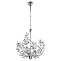 Люстра подвесная Phoenix GRLSP-0184 Lussole прозрачная на 3 лампы, основание хром в стиле современный Люстра подвесная Phoenix GRLSP-0184 Lussole прозрачная на 3 лампы, основание хром в стиле современный