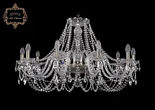 Люстра подвесная хрустальная 11.11.10.360.Br.Sp Bohemia Art Classic прозрачная на 10 ламп, основание бронзовое в стиле классический Люстра подвесная хрустальная 11.11.10.360.Br.Sp Bohemia Art Classic прозрачная на 10 ламп, основание бронзовое в стиле классический