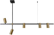 Светильник подвесной Ausver 2162/05/05P Stilfort бронзовый на 5 ламп, основание чёрное в стиле хай-тек современный трубочки Светильник подвесной Ausver 2162/05/05P Stilfort бронзовый на 5 ламп, основание чёрное в стиле хай-тек современный трубочки
