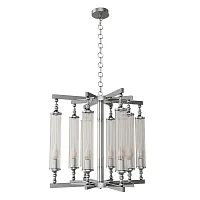 Люстра подвесная TOMAS SP8 D650 CHROME Crystal Lux прозрачная на 8 ламп, основание хром в стиле современный Люстра подвесная TOMAS SP8 D650 CHROME Crystal Lux прозрачная на 8 ламп, основание хром в стиле современный