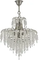 Люстра подвесная хрустальная Erli E 1.5.50.105 N Arti Lampadari прозрачная на 8 ламп, основание никель в стиле арт-деко Люстра подвесная хрустальная Erli E 1.5.50.105 N Arti Lampadari прозрачная на 8 ламп, основание никель в стиле арт-деко