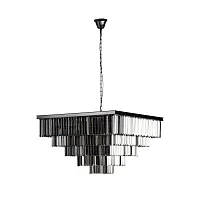 Люстра подвесная Призм (Prism) 10018/800S LOFT IT серая чёрная на 8 ламп, основание чёрное в стиле классический Люстра подвесная Призм (Prism) 10018/800S LOFT IT серая чёрная на 8 ламп, основание чёрное в стиле классический