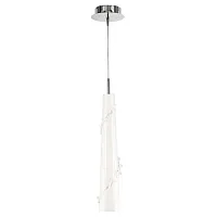 Светильник подвесной Петало (Petalo) 804310 Lightstar белый прозрачный на 1 лампу, основание хром серое в стиле флористика трубочки Светильник подвесной Петало (Petalo) 804310 Lightstar белый прозрачный на 1 лампу, основание хром серое в стиле флористика трубочки