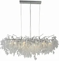 Люстра подвесная Zhozefina APL.849.33.13 Aployt белая на 13 ламп, основание хром в стиле флористика современный ветви Люстра подвесная Zhozefina APL.849.33.13 Aployt белая на 13 ламп, основание хром в стиле флористика современный ветви