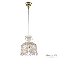 Светильник подвесной 14781P/22 G V7010 Bohemia Ivele Crystal прозрачный на 1 лампу, основание золотое в стиле классический виноград Светильник подвесной 14781P/22 G V7010 Bohemia Ivele Crystal прозрачный на 1 лампу, основание золотое в стиле классический виноград