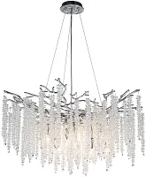 Люстра подвесная Eiva 2167/09/10P Stilfort прозрачная на 10 ламп, основание хром в стиле флористика современный ветви Люстра подвесная Eiva 2167/09/10P Stilfort прозрачная на 10 ламп, основание хром в стиле флористика современный ветви