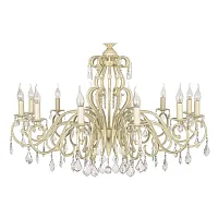 Люстра хрустальная подвесная Gioia E 1.1.12.602 CG Arti Lampadari без плафона на 12 ламп, основание бежевое в стиле классический Люстра хрустальная подвесная Gioia E 1.1.12.602 CG Arti Lampadari без плафона на 12 ламп, основание бежевое в стиле классический