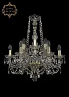 Люстра подвесная хрустальная 11.11.6+3.195.h-63.Gd.Sp Богемиа Арт Классик прозрачная на 9 ламп, основание золотое в стиле классический Люстра подвесная хрустальная 11.11.6+3.195.h-63.Gd.Sp Богемиа Арт Классик прозрачная на 9 ламп, основание золотое в стиле классический