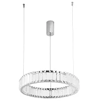 Люстра подвесная LED Renata 1135/02 SP-24 Divinare прозрачная на 1 лампу, основание хром в стиле современный кольца Люстра подвесная LED Renata 1135/02 SP-24 Divinare прозрачная на 1 лампу, основание хром в стиле современный кольца