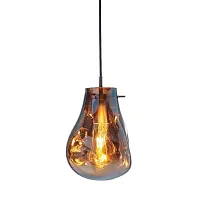 Светильник подвесной Alba VL1654P01 Vele Luce прозрачный золотой на 1 лампу, основание хром в стиле хай-тек выдувное Светильник подвесной Alba VL1654P01 Vele Luce прозрачный золотой на 1 лампу, основание хром в стиле хай-тек выдувное