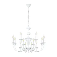Люстра подвесная Коллайнтта (Collinetta) A4094LM-12WH Arte Lamp без плафона на 12 ламп, основание белое в стиле прованс современный классический Люстра подвесная Коллайнтта (Collinetta) A4094LM-12WH Arte Lamp без плафона на 12 ламп, основание белое в стиле прованс современный классический