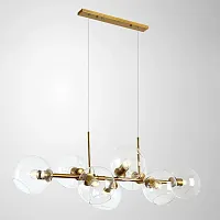 Люстра подвесная Long V2170-P Moderli прозрачная на 8 ламп, основание латунь в стиле современный шар Люстра подвесная Long V2170-P Moderli прозрачная на 8 ламп, основание латунь в стиле современный шар