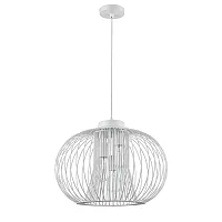 Светильник подвесной Alberto 441 VL5031P03 Vele Luce белый на 3 лампы, основание белое в стиле современный Светильник подвесной Alberto 441 VL5031P03 Vele Luce белый на 3 лампы, основание белое в стиле современный