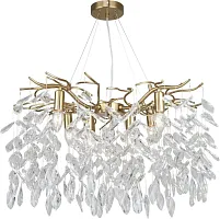 Люстра подвесная Ramo 2180/05/08P Stilfort прозрачная на 8 ламп, основание бронзовое в стиле арт-деко современный ветви Люстра подвесная Ramo 2180/05/08P Stilfort прозрачная на 8 ламп, основание бронзовое в стиле арт-деко современный ветви