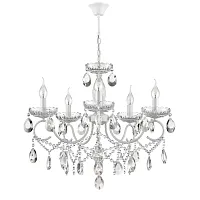 Люстра подвесная Snow 8189/5 Lumion без плафона на 5 ламп, основание белое в стиле классический Люстра подвесная Snow 8189/5 Lumion без плафона на 5 ламп, основание белое в стиле классический