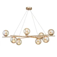 Люстра подвесная Баланс (Balance) 1119/8S Gold Escada прозрачная на 8 ламп, основание золотое в стиле современный шар Люстра подвесная Баланс (Balance) 1119/8S Gold Escada прозрачная на 8 ламп, основание золотое в стиле современный шар