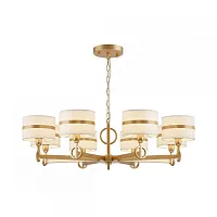 Люстра подвесная Матео (Mateo) 2634-8P Favourite белая на 8 ламп, основание матовое золото в стиле кантри классический Люстра подвесная Матео (Mateo) 2634-8P Favourite белая на 8 ламп, основание матовое золото в стиле кантри классический