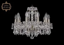 Люстра подвесная хрустальная 11.23.10.165.Br.Dr Bohemia Art Classic прозрачная на 10 ламп, основание бронзовое в стиле классический Люстра подвесная хрустальная 11.23.10.165.Br.Dr Bohemia Art Classic прозрачная на 10 ламп, основание бронзовое в стиле классический
