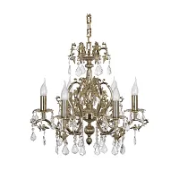 Люстра хрустальная подвесная Sorrento E 1.1.6.600 G Dio D'Arte без плафона на 6 ламп, основание золотое в стиле классический Люстра хрустальная подвесная Sorrento E 1.1.6.600 G Dio D'Arte без плафона на 6 ламп, основание золотое в стиле классический