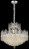 Люстра подвесная Marcella WE154.16.103 Wertmark прозрачная на 16 ламп, основание хром в стиле классический Люстра подвесная Marcella WE154.16.103 Wertmark прозрачная на 16 ламп, основание хром в стиле классический