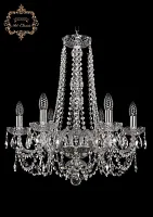 Люстра подвесная хрустальная 11.11.6.195.h-63.Cr.Sp Bohemia Art Classic прозрачная на 6 ламп, основание хром в стиле классический Люстра подвесная хрустальная 11.11.6.195.h-63.Cr.Sp Bohemia Art Classic прозрачная на 6 ламп, основание хром в стиле классический