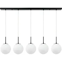 Светильник подвесной Antell 2168/02/05PL Stilfort белый на 5 ламп, основание чёрное в стиле современный шар Светильник подвесной Antell 2168/02/05PL Stilfort белый на 5 ламп, основание чёрное в стиле современный шар