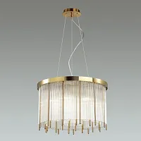 Люстра подвесная York 4788/7 Odeon Light прозрачная на 7 ламп, основание золотое в стиле классический Люстра подвесная York 4788/7 Odeon Light прозрачная на 7 ламп, основание золотое в стиле классический