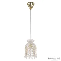 Светильник подвесной 14781P/13 G V0300 Bohemia Ivele Crystal прозрачный на 1 лампу, основание золотое в стиле классический виноград Светильник подвесной 14781P/13 G V0300 Bohemia Ivele Crystal прозрачный на 1 лампу, основание золотое в стиле классический виноград