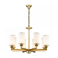 Люстра подвесная Sollemnis 2621-8P Favourite белая на 8 ламп, основание латунь в стиле классический Люстра подвесная Sollemnis 2621-8P Favourite белая на 8 ламп, основание латунь в стиле классический